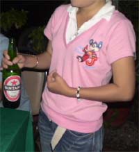 Photo of Bintang Beer promotion woman in Siem Reap