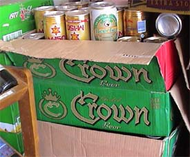 Photo of Gold Crown beer in Siem Reap