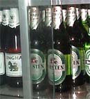 Photo of Holsten bottles ready for sale in Siem Reap