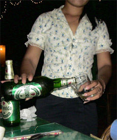 Photo of a Mittweida beer seller in Siem Reap