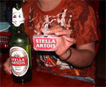 photo of Stella Artois beer promotion woman in Siem Reap